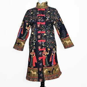 QianBaiYi XS/Small Chinese Ethnic Retro Quilted Coat